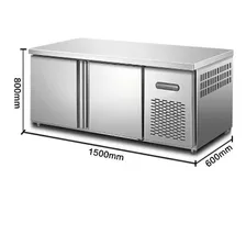 Mesón Refrigerado Cubierta Acero 1.5 Mts.