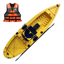 Kayak Caiaker Robalo 1 Plaza Resistente Estable Aventureros Color Amarillo