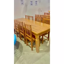 Mesa De Madeira Peroba Rosa Com 8 Cadeiras 2,5m X 90 X 80