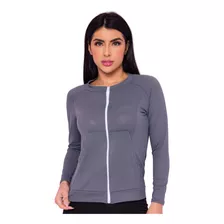 Casaco Feminino Ziper Dry Fit Poliamida Respirável Esportivo