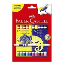 Canetinha Faber Castell Hidrográfica 24 Cores Bicolor 