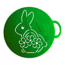 Conejo De Pascuas Stencil - Cafe, Reposteria, Decoración
