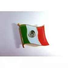 Lote 42 Pin Metalico Bandera De Mexico Broche Recuerdo