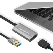 Placa Captura De Áudio E Vídeo Usb 3.0 1080p Hdmi Streaming