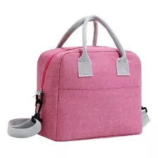 Bolsa Térmica Lancheira Para Marmita Com Alça Dupla Cor Rosa