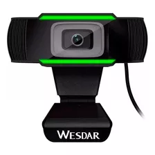 Cámara Web Wesdar Wd1080 Full Hd 30fps Color Negro