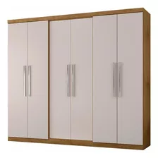 Guarda Roupa Casal 6 Portas 4 Gavetas Com Sapateira - Torino