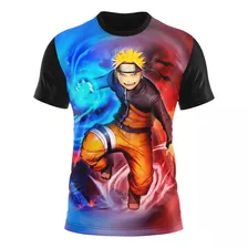 Camisa Camiseta Full 3d Anime Japonês Naruto Uzumaki Poder