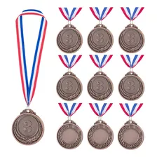 10pzs Medallas Deportivas De Oro/plata/bronce Con Lanyard