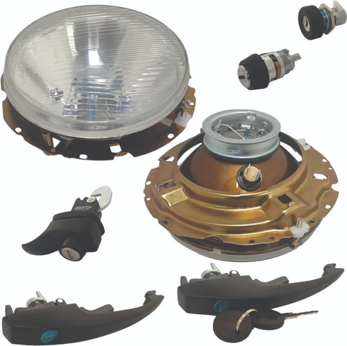 Kit Chapas Manijas C/llave Faros S/foco Vw Sedan 1.6 93-04 Foto 8