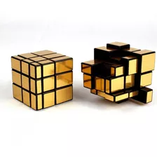 Cubo Mágico Profissional 2x2x2 Mirror Blocks Dourado Raro