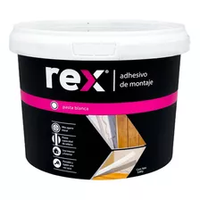Adhesivo Montaje Pintable Blanco Rex 3.8 Kg 