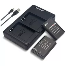 Kit De Batería Enel23 (2 Unidades) Y Cargador Usb Dobl...