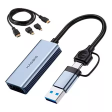 Capturador De Video Usb 3.0 Hdmi 1080p 60hz Capture Metal