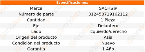 1- Amortiguador Hidrulico Delantero D150 1972/1993 Sachs Foto 2