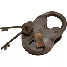 Deco 79 01103 Metal Brass Lock & Keys 2 H 1.25 W-01103 2 