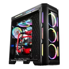 Gabinete Naxido K01b Mid Tower 6xfan Rgb + Fuente 600w Pcreg