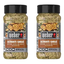 Pack 2 Sazonadores Weber Ultimate Garlic Seasoning 241g Usa