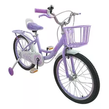 Bicicleta R20 1v Con Canasta Para Niñas De Entre 6-9 Años