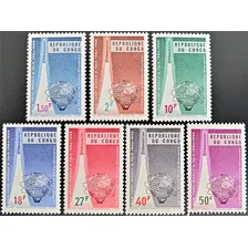 Congo Espacio, Serie Sc 521-27 Feria N York 1965 Mint L19017