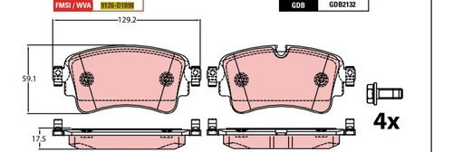 Balata Trasera Low Trw Audi S5 2019 Foto 2