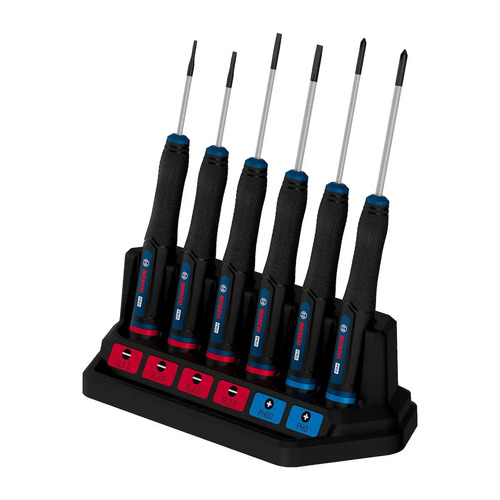 Set Destornilladores Precisión 6pz Bosch Pro Phillips Planos