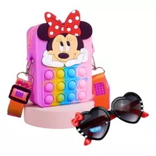 Bolsa Pop It Minnie Infantil Criança Fidget Toys Barato Top 