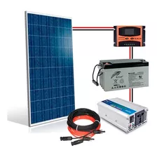 Kit De Energia Solar Panel Regulador Bateria E Inversor