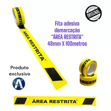 Fita Adesiva Amarela Área Restrita 48mmx100m