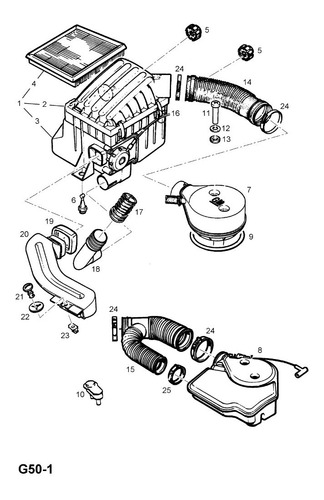 Manguera De Filtro De Aire Gm Chevy C1 Tbi 1998 Al 2002 Foto 4