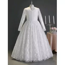 Vestido Elegante Para Primera Comunión, Cortejo Ó Fiesta 