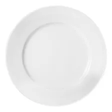 Set X 12 Plato Playo Porcelana Blanca Verbano Maria 27 Cm