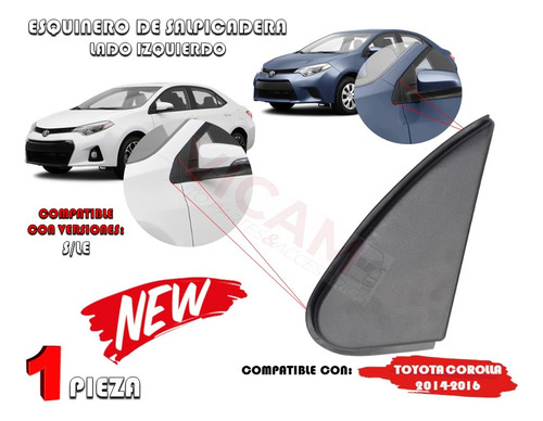 Esquinero Toyota Corolla 2014-2016 Lado Izquierdo Foto 2