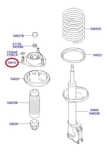 Soporte Amortiguador Delantero Para Kia Cerato Spectra  Foto 3