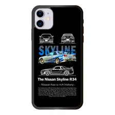 Funda Case Protector Celular -carro Nissan Skyline R34 Negro