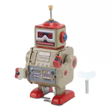 Brinquedo Retrô Robot Windup Toy Walking Clockwork Vintage M