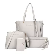 Juego De 4 Bolsos Crazy Bag Para Mujer, Bolso De Mano Y Homb