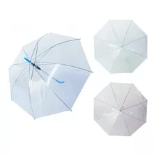 Sombrilla Translucida En Pvc Transparente 8cascos Sol Lluvia