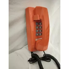 Telefone Antigo De Parede Digital Cor Laranja