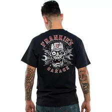 Lucky 13 Playera Frankies Garage Para Hombre Negro M