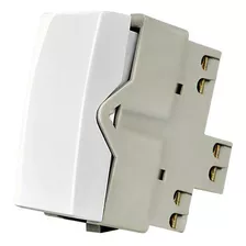 1 Modulo Interruptor Paralelo Branco Modelo Sleek Margirius Corrente Nominal 10 A Voltagem Nominal 250v