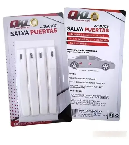 Protector Salva Puertas Auto Qkl Advance Blanco Adhesivo 
