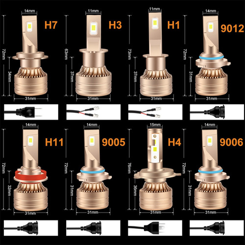 Kit De Faros Led 20000lm 80w 9005 Luz Alta Para Ford Foto 7