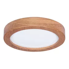 Plafon Led De Madera Panel 18w Estilo Nórdico Circular Cx