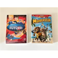 2 Dvds Animação Madagascar & A Família Do Futuro - Disney