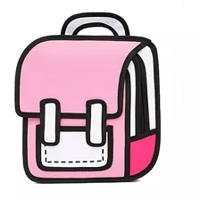 Mochila 3d Dibujo Cartoon Rosa