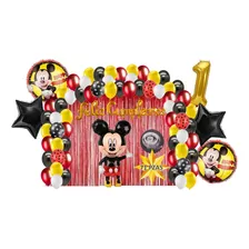 Kit De Decoracion Fiesta Cumpleaños Globo Mickey Mouse 71pz