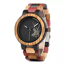 Bobo Bird Mens Relojes De Madera Coloridos Relojes De Pulser