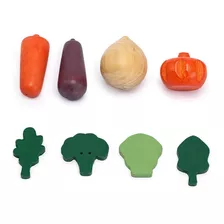 Brinquedo De Madeira - Kit De Legumes E Verduras -8 Peças