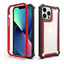 Funda Case Para iPhone 13 Pro Bumper Antishock Rojo